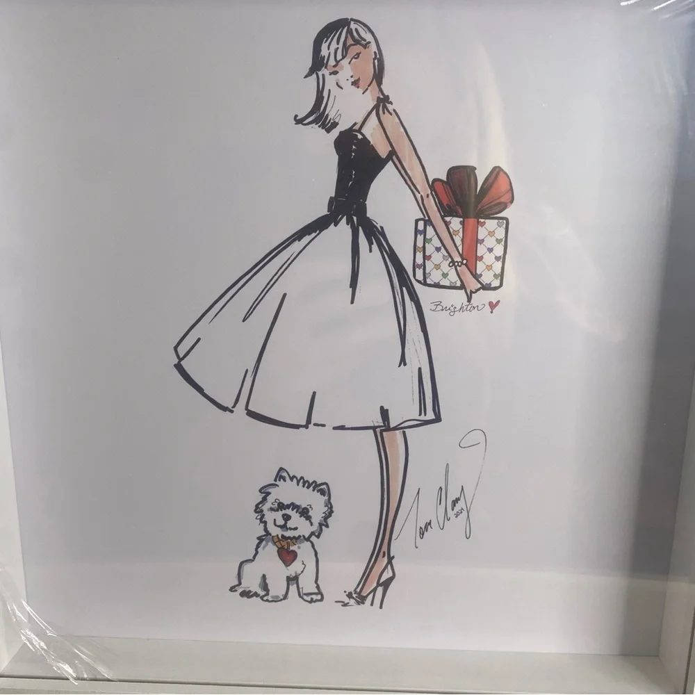 NWT BRIGHTON Framed Art Picture By Tom Clancy 12x12 Dog Present 2024 NEW 3280 - Picture 2 of 9
